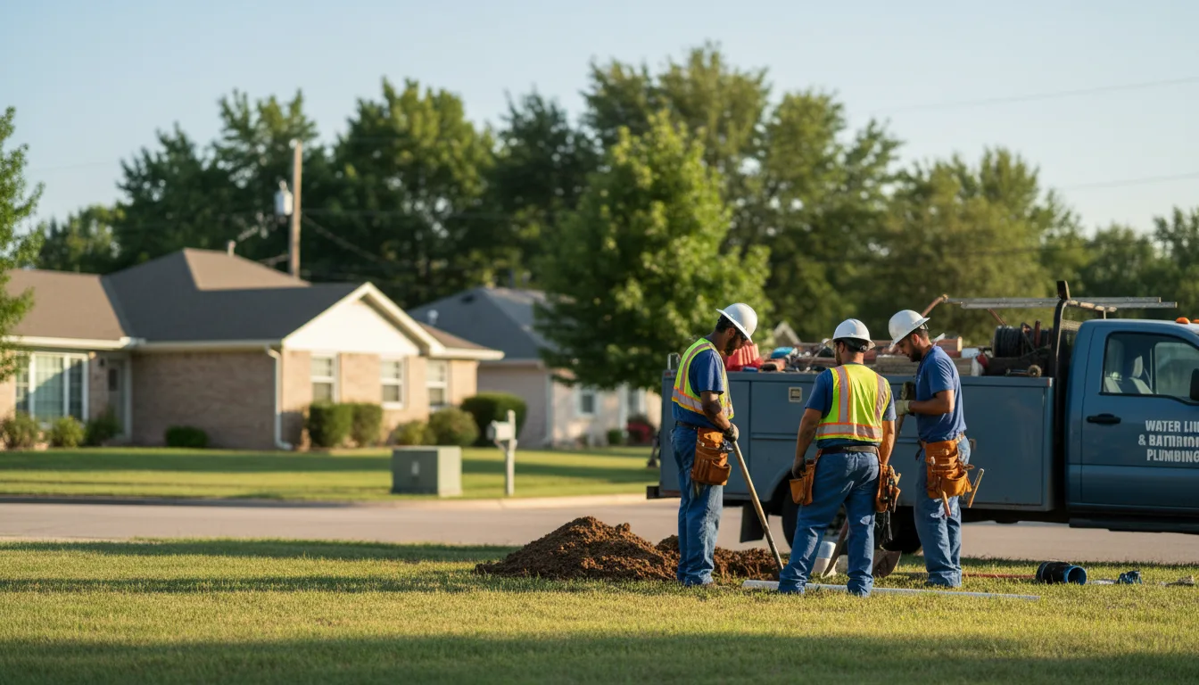 Residential water line and bathroom plumbing service in Fowler, IN